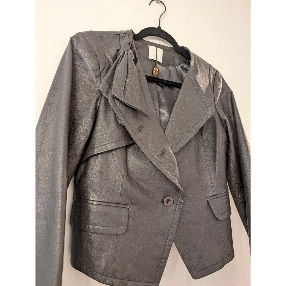Alba Moda leather blazer jacket gray - Picture 3 of 7